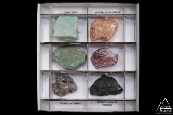 C0200 Collection of 6 minerals of Quebec